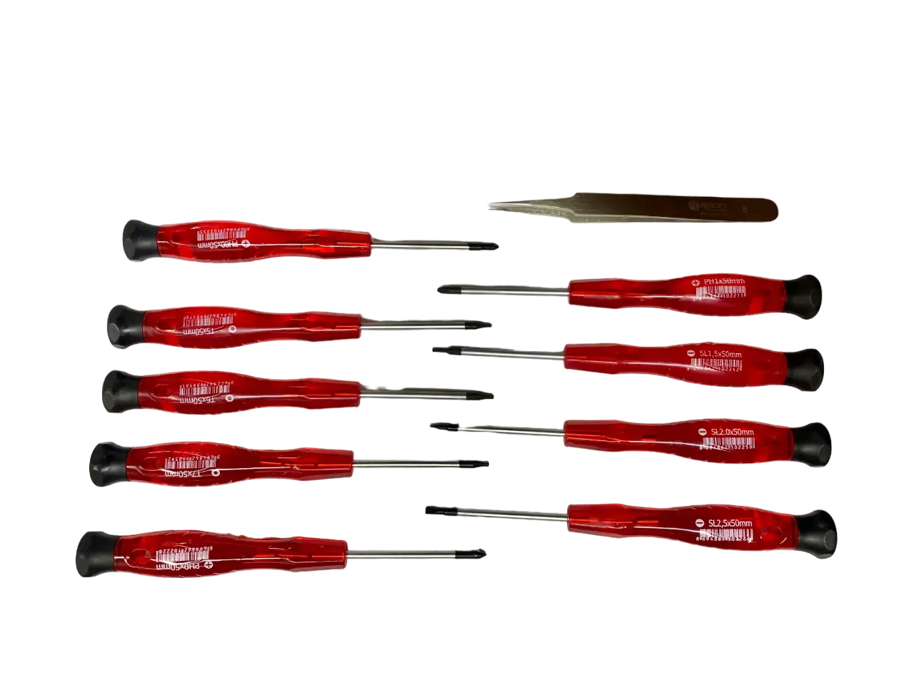 Rico 10 Parça Cımbızlı Elektronikçi Tornavida Set 50mm