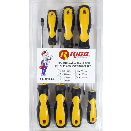 Rico 7 Parça Klasik Tornavida Seti - Takımı 003RK0026