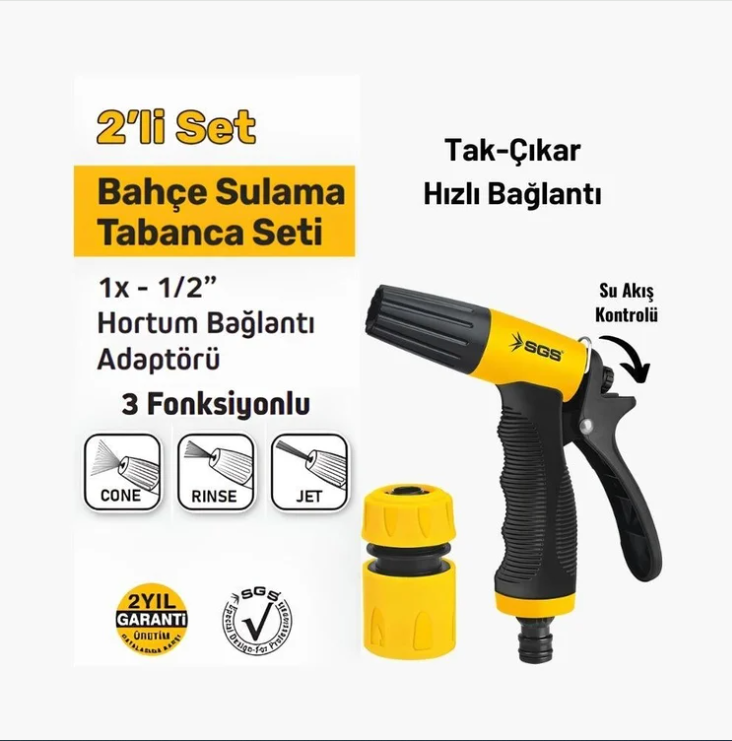 SGS4255 FONKSİYONLU SULAMA TABANCASI (2 PARÇA SET)