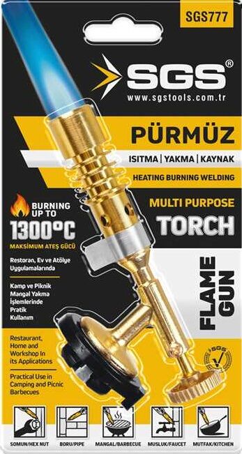 Sgs 777 Torch Tav ve Kaynak Pürmüz Başlığı 1300 Derece Hafif ve Taşınabilir Pirinç Malzeme