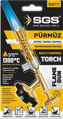 Sgs 777 Torch Tav ve Kaynak Pürmüz Başlığı 1300 Derece Hafif ve Taşınabilir Pirinç Malzeme