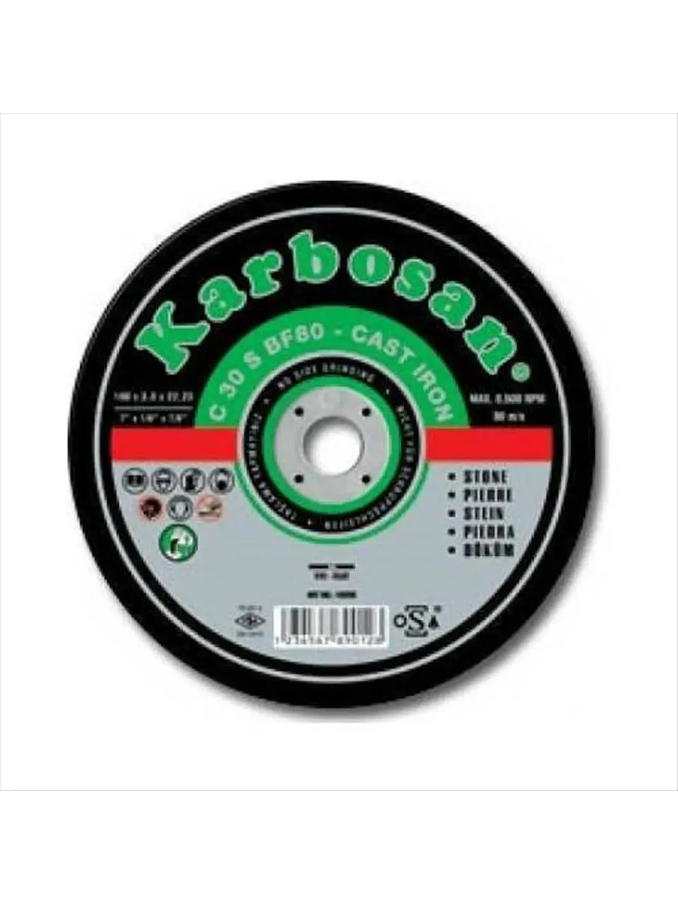 Karbosan Mermer Kesici Taş 180 Mm