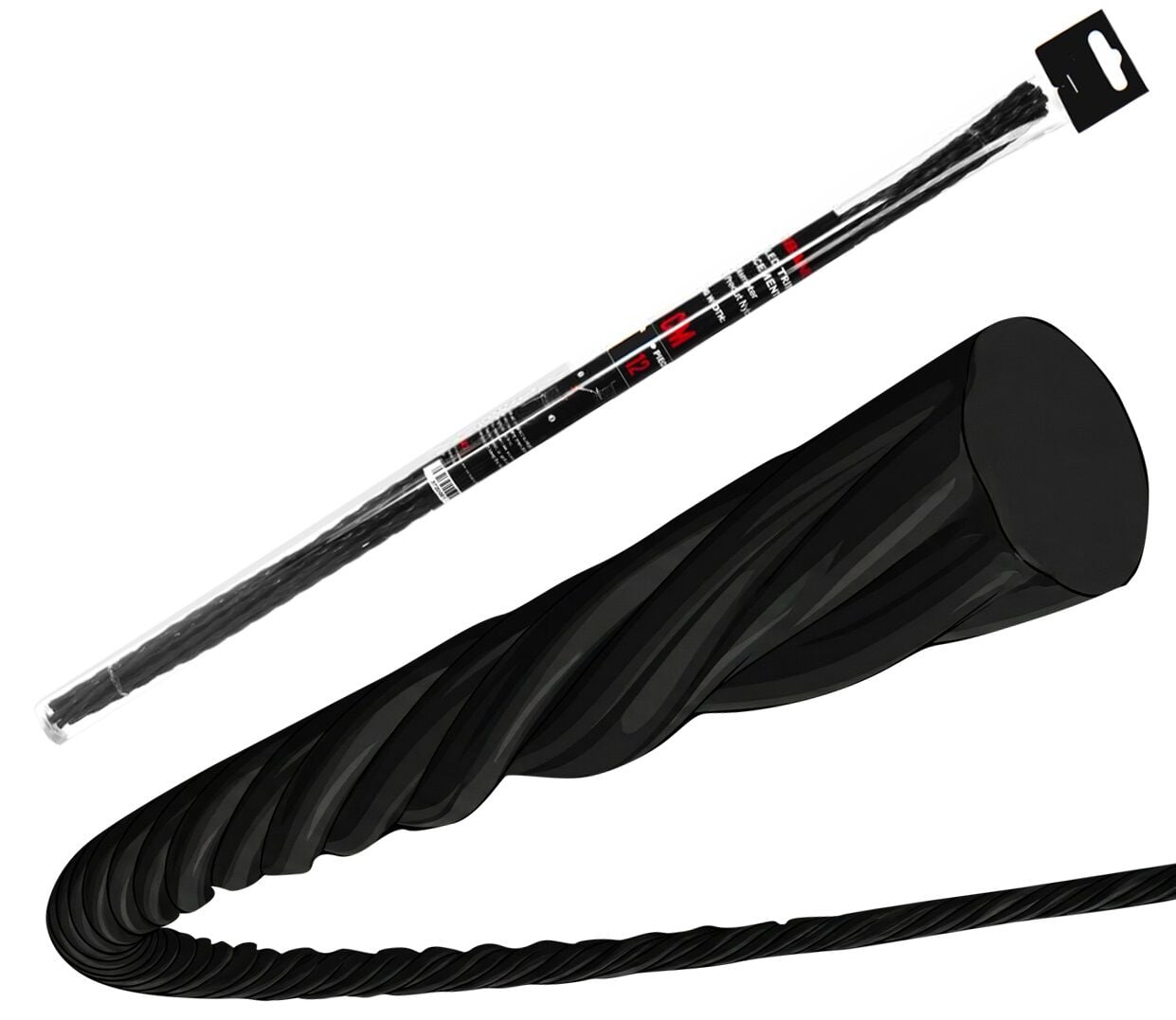 Çayır Kesme Misinası 4.5mm x 66cm x 12 ADET SİYAH BURGULU