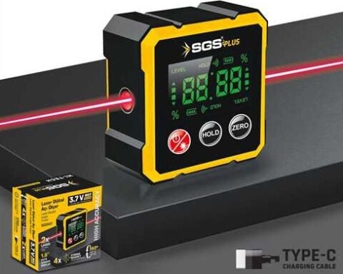 LAZER DİJİTAL AÇI ÖLÇER MIKNATISLI