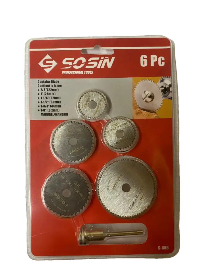 SOSİN 6 Parça Matkap Daire Testere Seti