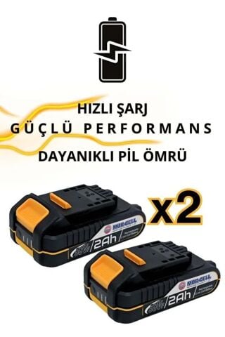 Mur-Cell MUR-PL10W Sarı 21V 2.0AH Profesyonel Çift Batarya Şarjlı Alçıpan Vidalama Sarı Kömürsüz
