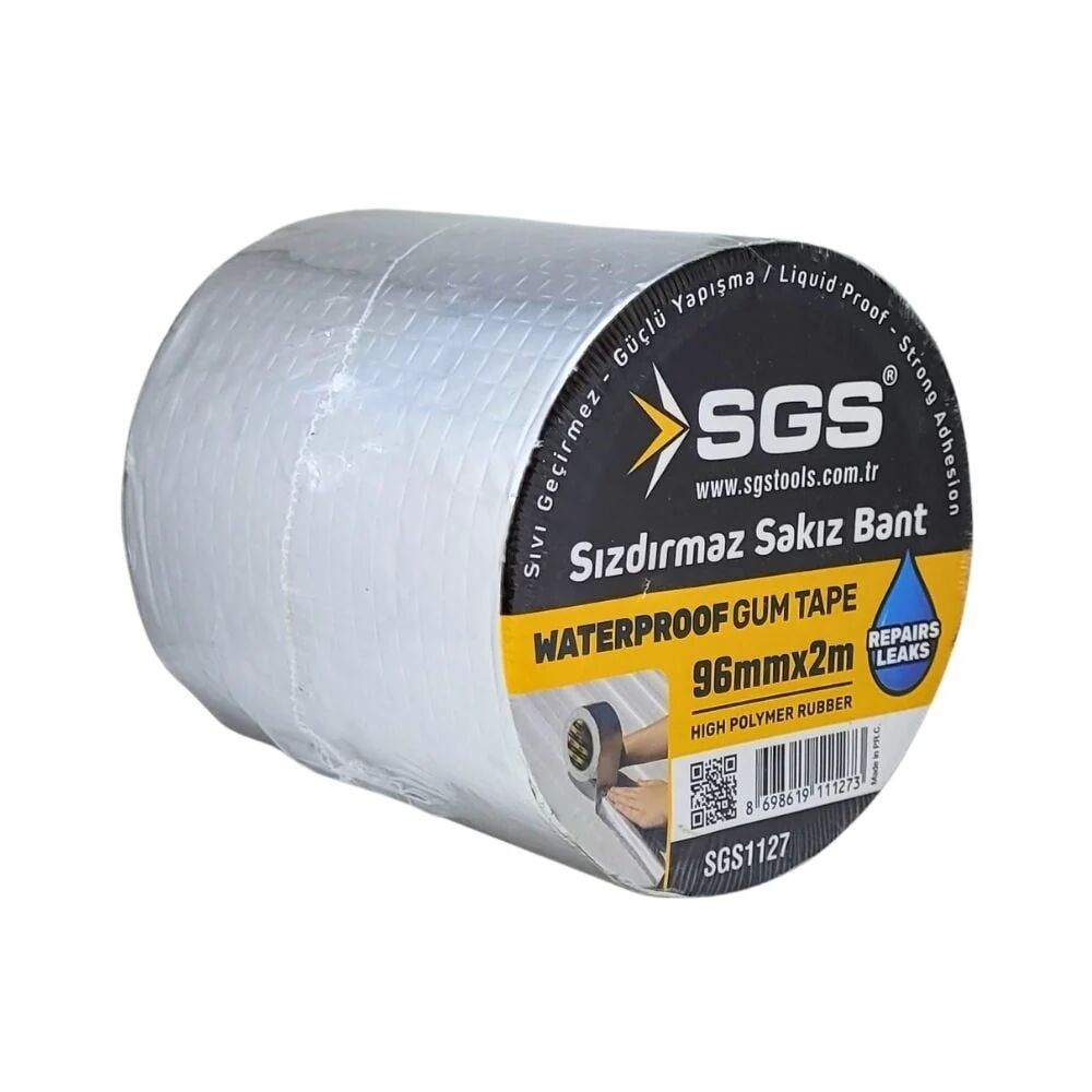 Sgs SGS1127 96mm x 2Mt Dış Cephe Su Geçirmez Sakız Bant Sızıntı Çamur Bandı Sızdırmaz