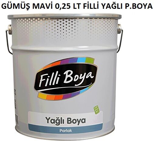 Gümüş Mavi 0,25 Lt Filli Yağlı Parlak Boya