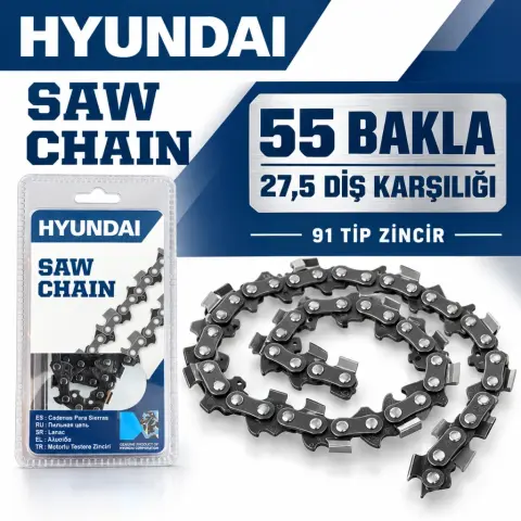 Hyundai Hyundaı Zincir 91 1.3mm 27.5 Diş Köşeli