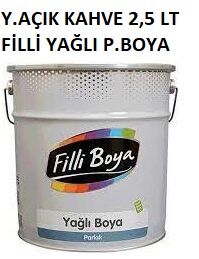 Yeni Açık Kahve 2,5 Lt Filli Yağlı Parlak Boya