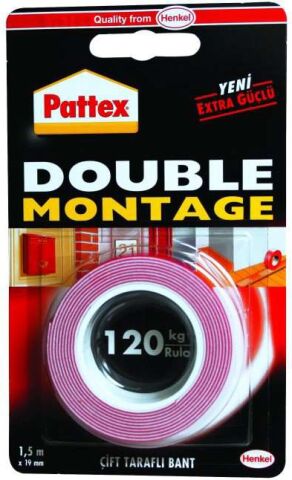 Pattex Double Montage Çift Taraflı Montaj Bantı 120 kg